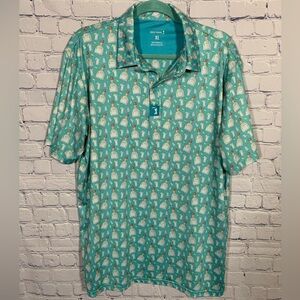 Bogey Bros "Tequila" Golf Polo Blue Short Sleeve Size XL Golf Prep Preppy Casual